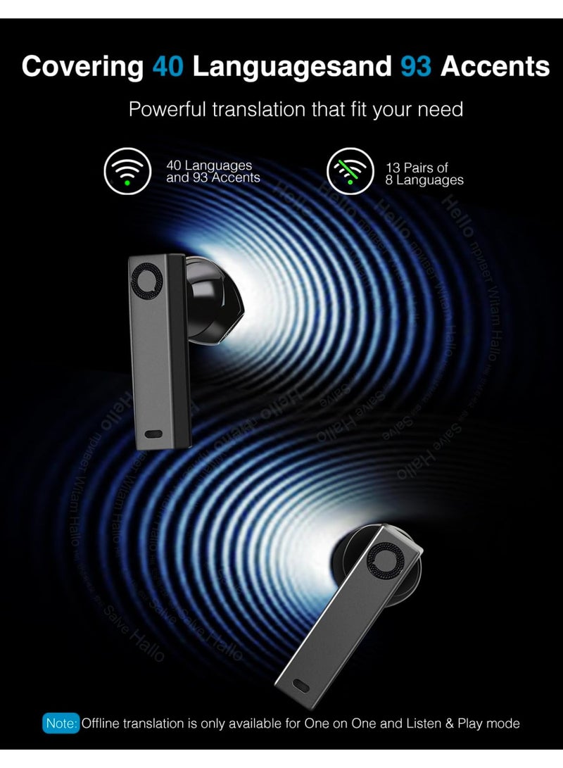 Timekettle محور المترجم الذكي Timekettle X1، سماعات ترجمة ثنائية الاتجاه بـ 40 لغة مع مكالمات صوتية عن بُعد وترجمة، جهاز ترجمة فورية لـ 20 شخص في الاجتماعات متعددة اللغات - Image 4